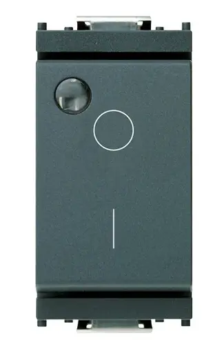 INTERRUTTORE BIPOLARE LUMINOSO 16A  IDEA GRIGIO