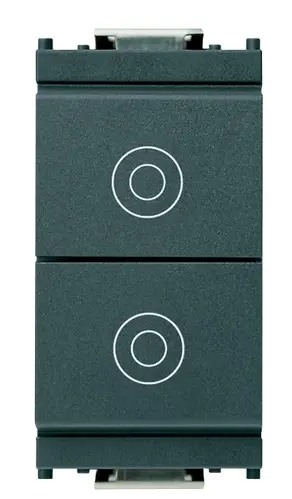 PULSANTE DOPPIO 1P 10A IDEA GRIGIO