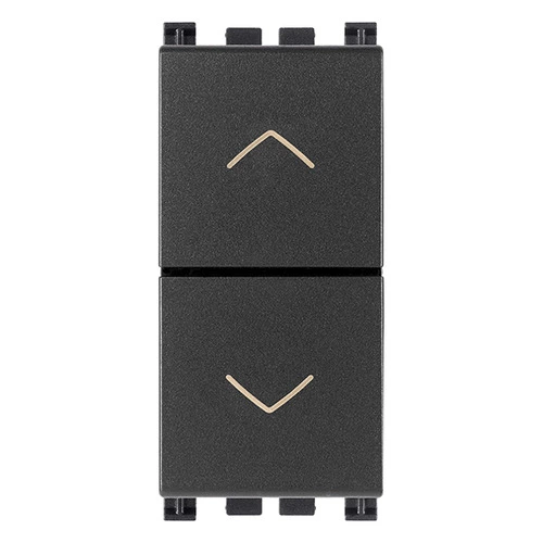 PULSANTE DOPPIO INTERBLOCCATO NO+NO 10A ARKE GRIGIO