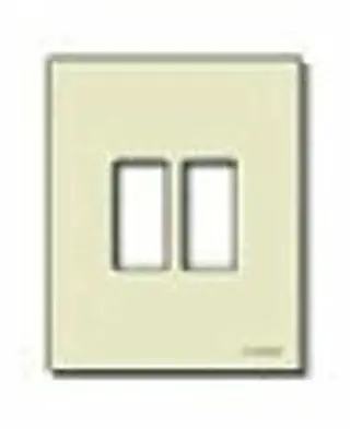 PLACCA 2F SERIE 8000 AVORIO