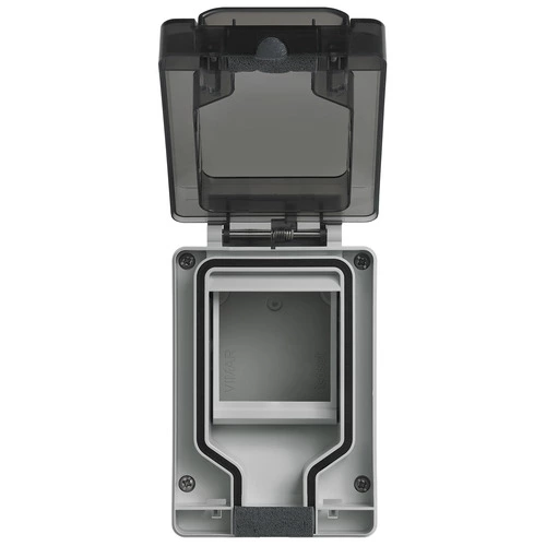 CONTENITORE ESTERNO IP66 A SPINA INSERITA 2MOD PLANA