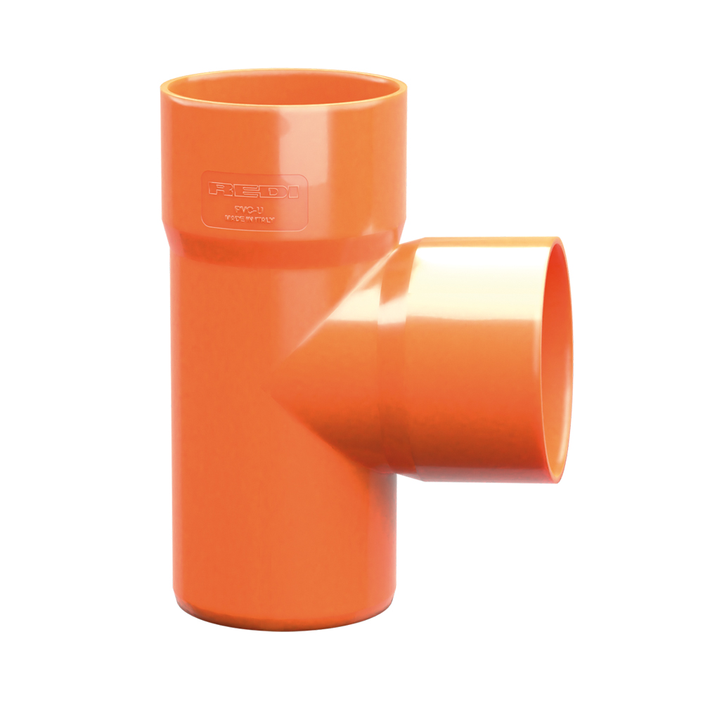 TEE 90° D.50 ROSSO - ECONOMY   