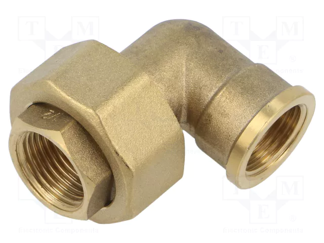 GOMITO 90° F.F. DA 3/4" CON BOCCHETTONE OTTONE GIALLO
