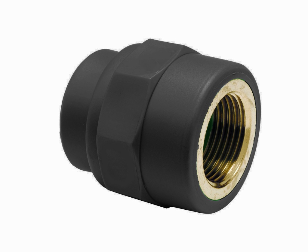 RACCORDO FEMMINA D.40X1/4" PPR NERO UV FITTINGS  