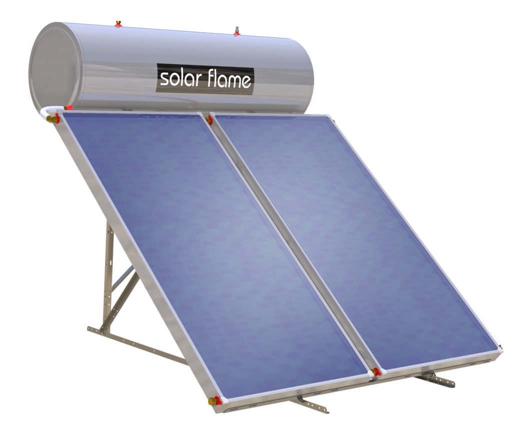 KIT COMPLETO SOLARE TERMICO 250 LT SOLAR FLAME 2x2,37H- MQ STAFFA STK TF/TP UNIVERSALE H.163 