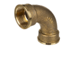 CURVA LUNGA 90° F/F 3/4" OTTONE GIALLO