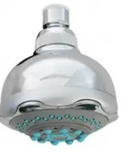 SOFFIONE ABS Ø 89 A 5 GETTI CROMO