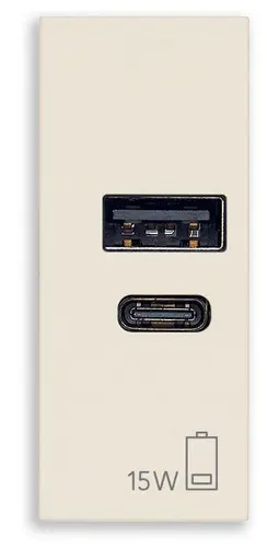 PRESA USB A+C 5V 15W LINEA CANAPA