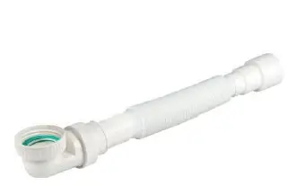 TUBO FLESSIBILE C/CURVA 90° E GHIERA IN PLAST. 1"1/2-1"1/4, USCITA D.32-40