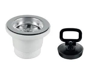 PILETTA D.70 CON VITE  4CM E TAPPO NERO CON MANIGLIA