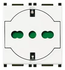 PRESA A PRESSARE SCHUKO 2P+T P40 UNIVERSALE BIANCO