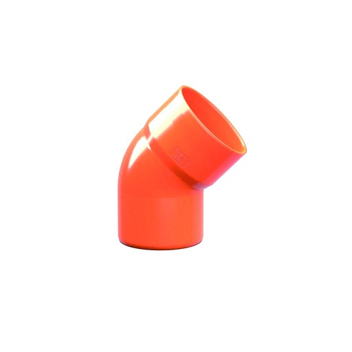 [INPC45125] CURVA 45° D. 125 ROSSO-ECONOMY- 