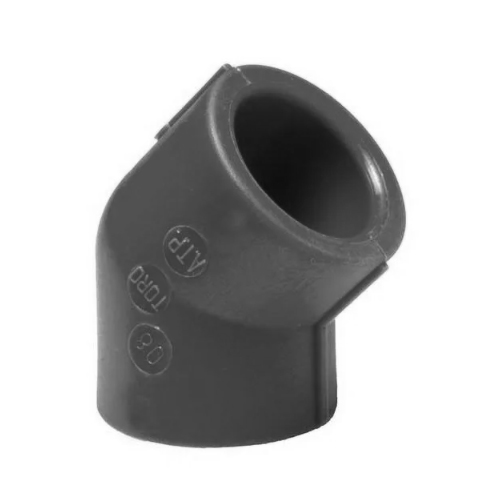 [IPLACUQ50] GOMITO DOPPIO 45° PN25 D.50  PPR NERO UV FITTINGS