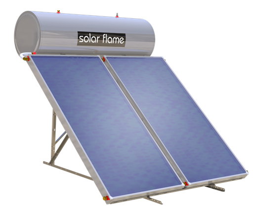 [IPASF2503] KIT COMPLETO SOLARE TERMICO 250 LT SOLAR FLAME 2x2,37H- MQ STAFFA STK TF/TP UNIVERSALE H.163 