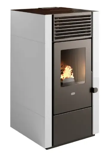 [IEVPOLYB95] STUFA POLY BIANCO RAG. 9,5 KW