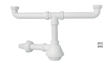 [IMAPLSFS23240] SIFONE A FIASCO 2 VIE SENZA PILETTA 1"1/4-1"1/2X32-40
