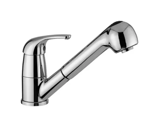 [IPFAPM3183] RUBINETTO MONOCOMANDO LAVELLO DOCCIA ESTRAIBILE 2 GETTI  CR