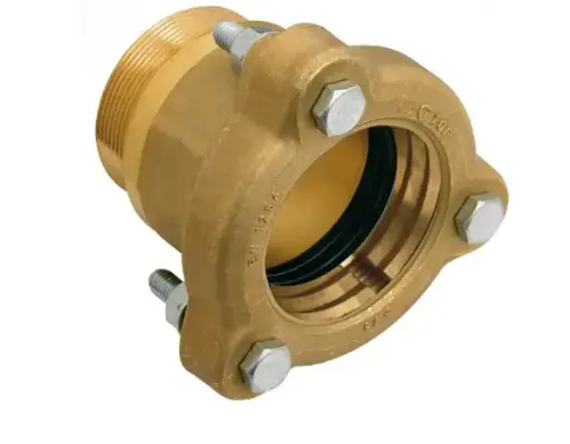 [ITOFFE203M] GIUNTO MASCHIO IN OTTONE PER TUBO FERRO CON BULLONI  3" 